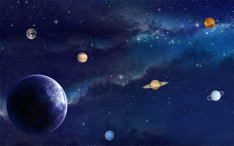 宇宙星空星球简约背景
